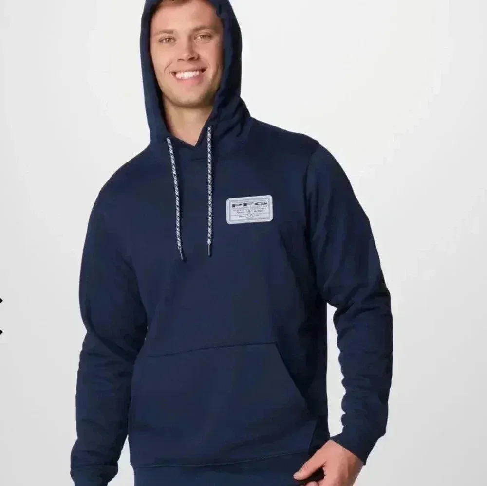 NWT! Navy Columbia Men's PFG Castback Hoodie SIZE XL . Still in Packaging.💋 - Picture 5 of 7